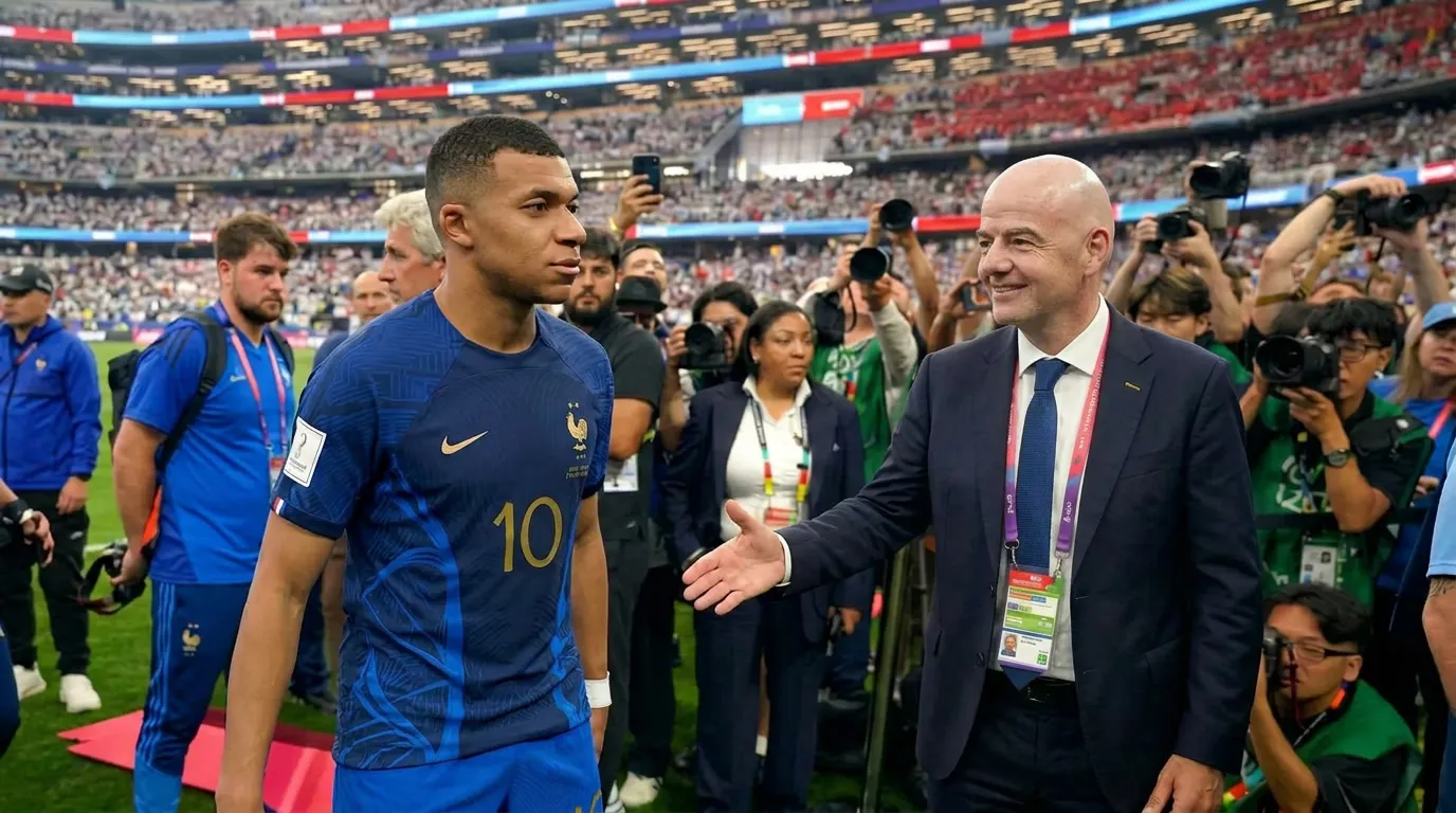 Messi pasa de largo frente a Caputo tras el pitazo final en Miami Gardens